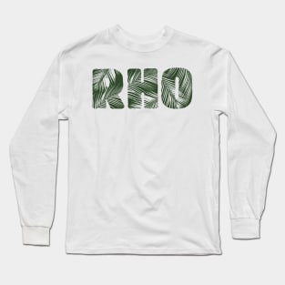 Rho Leaf Letters Long Sleeve T-Shirt